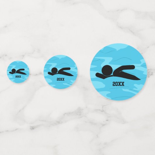 Confetti Zwemontwerptabel (Achterkanten)