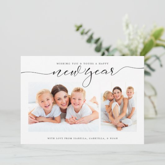 Confettien Twee van het nieuwjaar de Kaart van de (Staand voorkant)