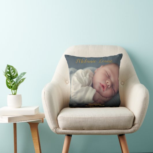 Confettien van de Harten PhotoGold van de geboorte Kussen (Stoel)