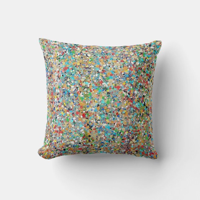 Confetti's 16 x 16 Poly Throw Kussen (Voorkant)