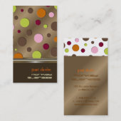 Conffettis op kopervisitekaartjes visitekaartje (Voorkant / Achterkant)