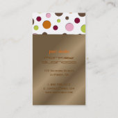 Conffettis op kopervisitekaartjes visitekaartje (Achterkant)