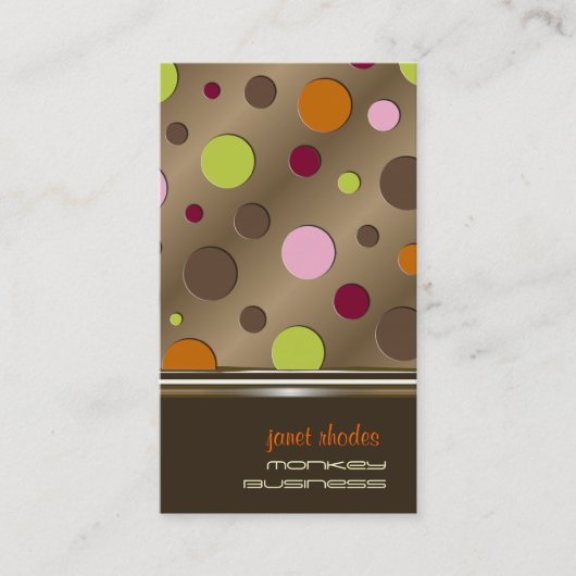 Conffettis op kopervisitekaartjes visitekaartje (Voorkant)