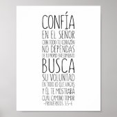 Confía en El Señor Con Todo Tu Corazón Poster (Voorkant)