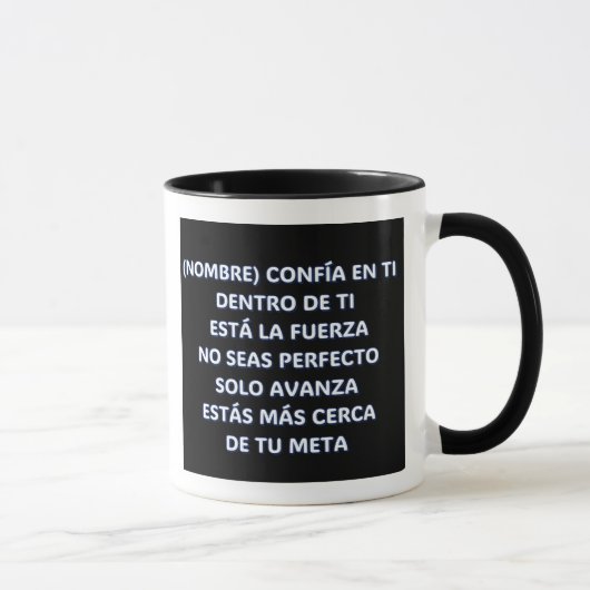 CONFIA EN TI REGALO PERSONALIZADO PARA (NOMBRE) MOK (Rechts)