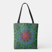 Confianza textiel textuur mandala patroon tote bag (Achterkant)