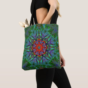 Confianza textiel textuur mandala patroon tote bag
