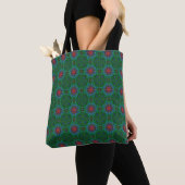 Confianza textiel textuur mandala patroon tote bag (Dichtbij)