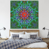 Confianza textieltextuur mandala canvas afdruk (Insitu (Slaapkamer))