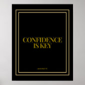 Confidence is Key Poster (Voorkant)