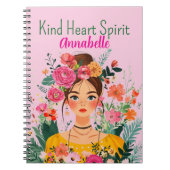 Confident and Spirited Boho Girl Notebook Notitieboek (Voorkant)
