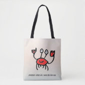 Confident Crab – Shoulder Tote Bag (Voorkant)