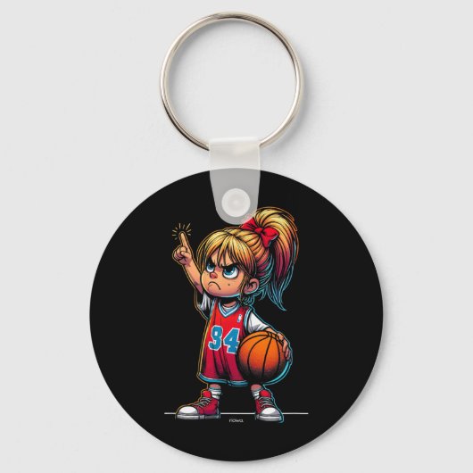 Confident Cute Little Ller Girl  Sleutelhanger (Voorkant)