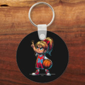 Confident Cute Little Ller Girl  Sleutelhanger (Voorkant)