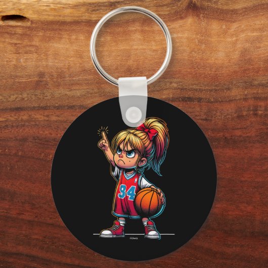 Confident Cute Little Ller Girl  Sleutelhanger (Voorkant)