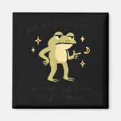 Confident Frog Meme Me No Problem Narrator Quote F Magneet (Voorkant)