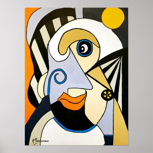 Confident Lady Abstract Poster (Voorkant)