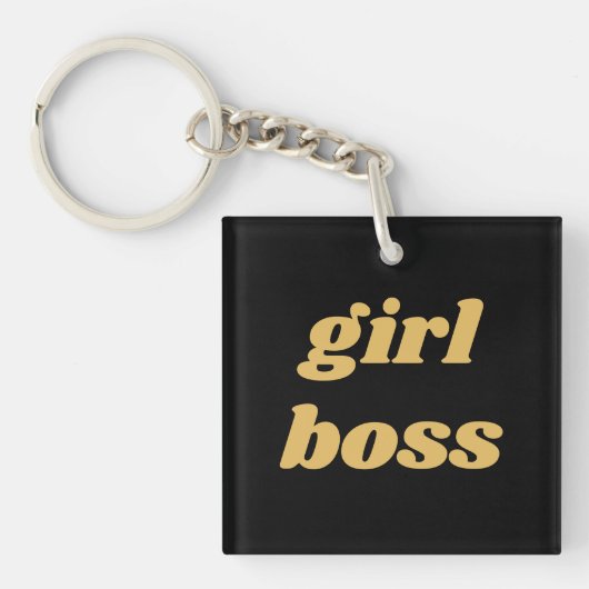 Confident Leader Stylish Text Keychain (voorkant)