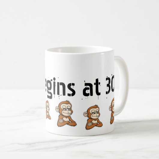 Confident Monkey  Classic Mug, 11 oz Koffiemok (Voorkant rechts)