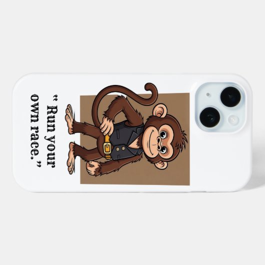 Confident Monkey– Simple Lifest iPhone / iPad case (Achterkant (horizontaal))