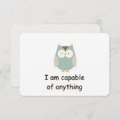 Confident Owl Woodland Animal Affirmation Kaart (Voorkant / Achterkant)