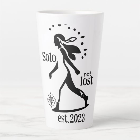 Confident Solo Traveler Statement  Latte Mok (Voorkant)