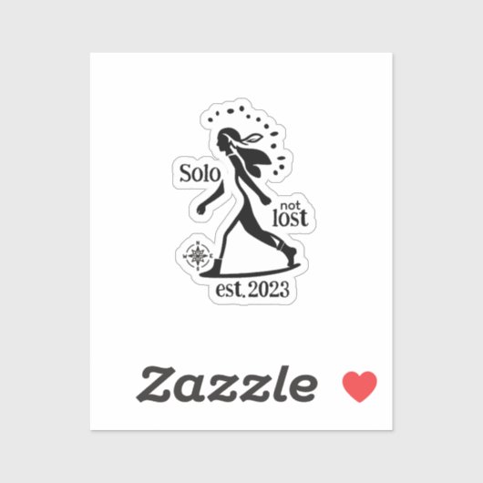 Confident Solo Traveler Statement  Sticker (Vel)