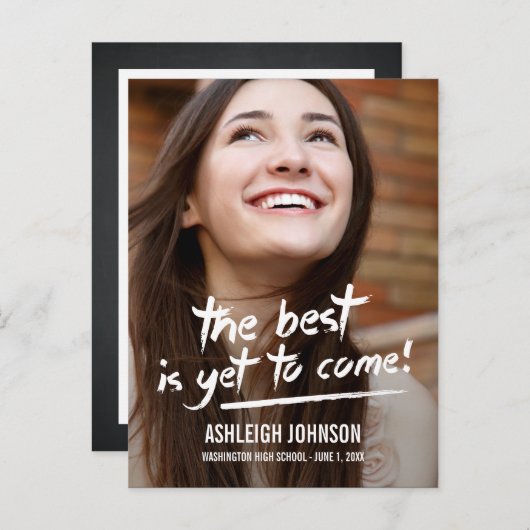 Confident Stroke Afstuderen aankondiging (Voorkant / Achterkant)