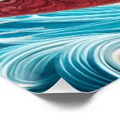 Confident Surfer Girl Walking Beach Waves Art Perfect Poster (Hoek)