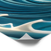 Confident Surfer Girl Walking Beach Waves Art Poster (Hoek)