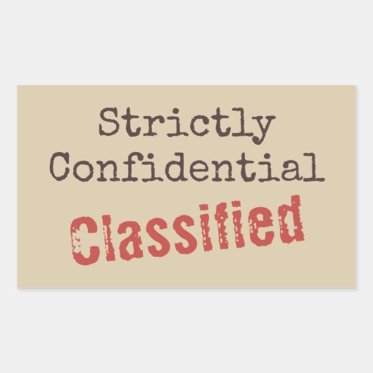 Confidential Stickers (Voorkant)