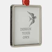 Confirmation Dove Oranament Metalen Ornament (Rechts)