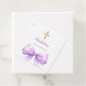 Confirmation lavender bow cross girl DIY Bedankjes Labels (In situ)