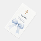 Confirmation light blue bow cross servet (Hoek)