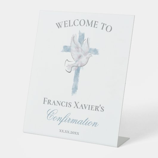 Confirmation Reclamebord Met Voetstuk (Voorkant)