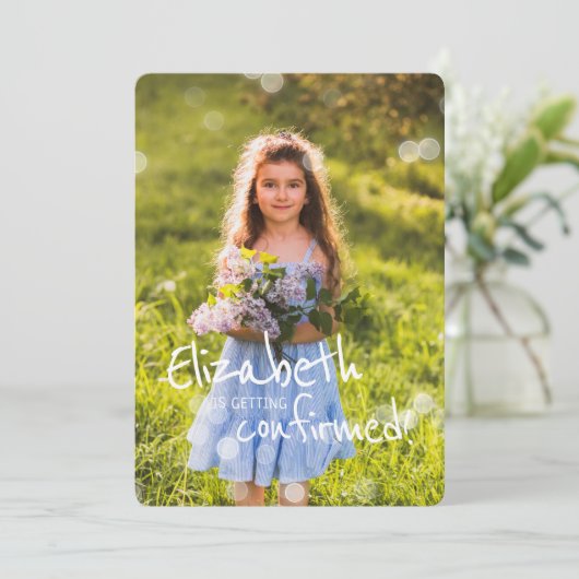 Confirmation!REMOVE! | Aangepaste foto met milde l Kaart (Staand voorkant)