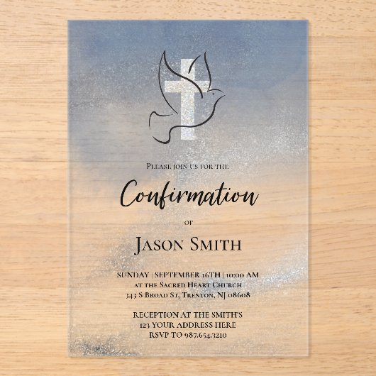 Confirmation!REMOVE! Acryl Uitnodigingen (Voorkant)