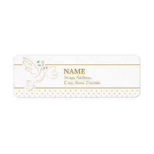 Confirmation!REMOVE! Baptism Return Address Labe Etiket