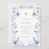 Confirmation!REMOVE! | Blauw-witte bloemenchinoise Kaart (Voorkant)