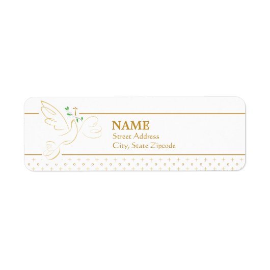 Confirmation!REMOVE! | Etiket retouradres doop (Voorkant)