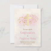 Confirmation!REMOVE! | FAUX-glitter en roze waterv Kaart (Voorkant)