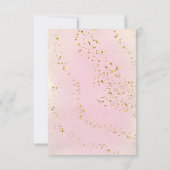 Confirmation!REMOVE! | FAUX-glitter en roze waterv Kaart (Achterkant)