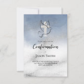 Confirmation!REMOVE! | grijze blauwe marmer Kaart (Voorkant)