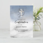 Confirmation!REMOVE! | grijze blauwe marmer Kaart (Staand voorkant)