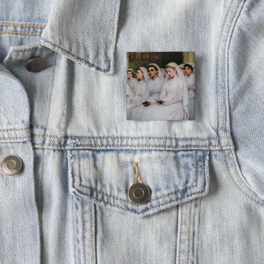 Confirmation!REMOVE! Vierkante Button 5,1 Cm (In situ)