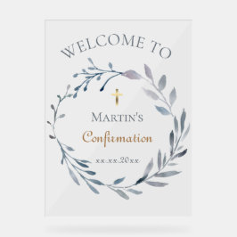confirmation welcome sign acryl bord