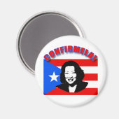 CONFIRMELA Con Bandera de Puerto Rico Magneet (Voorkant / Achterkant)