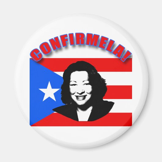 CONFIRMELA Con Bandera de Puerto Rico Magneet (Voorkant)