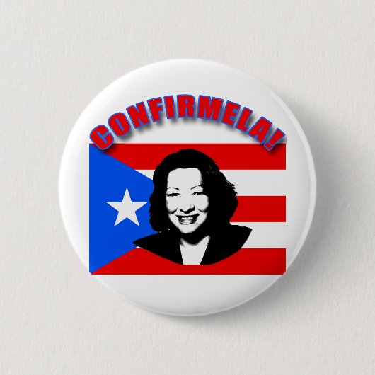 CONFIRMELA Con Bandera de Puerto Rico Ronde Button 5,7 Cm (Voorkant)
