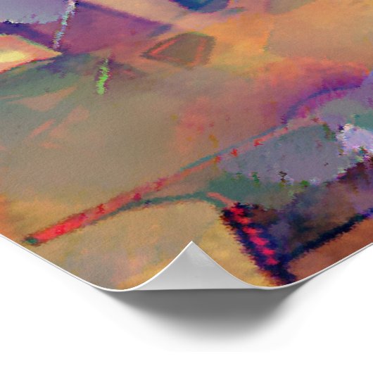 Conflicterende emoties - abstract kunstschilderen poster (Hoek)